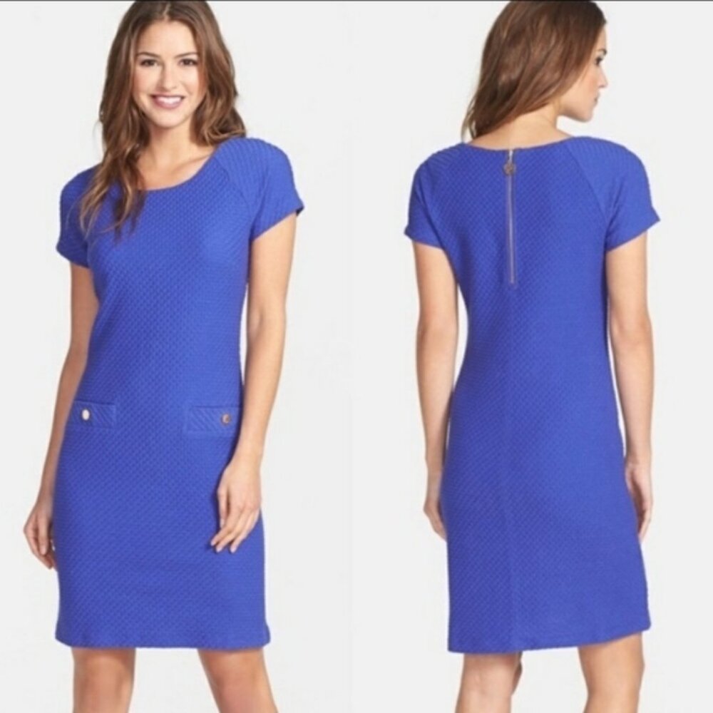 Lilly Pulitzer Cobalt Blue Textured Shift Dress